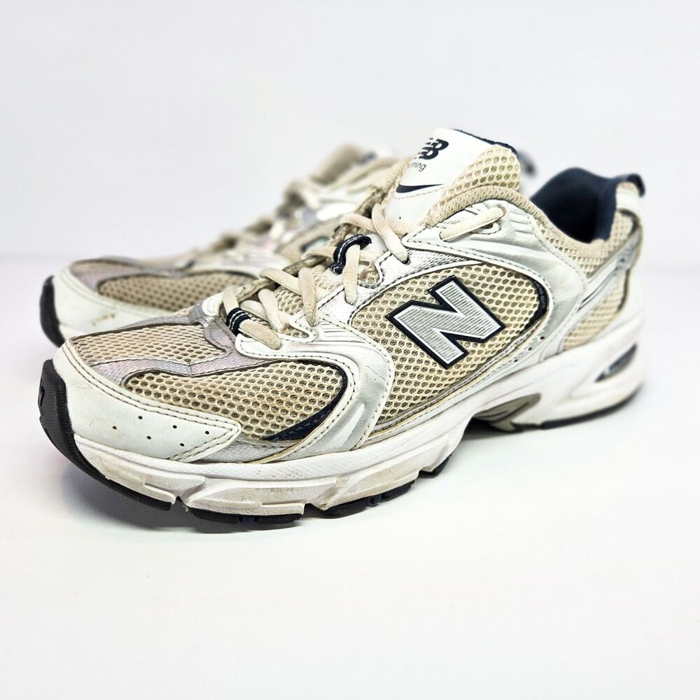 New Balance 530 White Navy Silver Sneakers Men’s 7.5 / Women’s 9 Used No Box